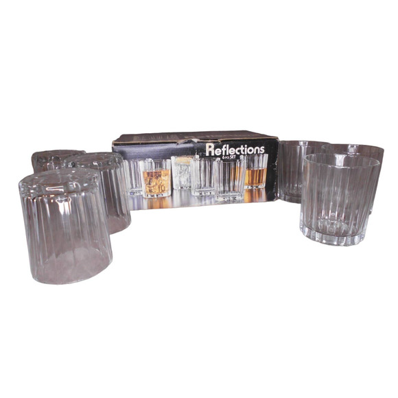 Rayware Old Fashioned 6 PC Glass Set 9.5 oz Vintage Continental Glassware Italy - Picture 1 of 12